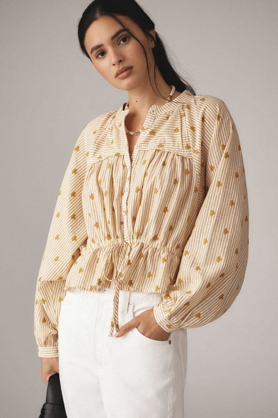 Pilcro The Sidney Batwing Blouse Cinched Waist Edition - XS